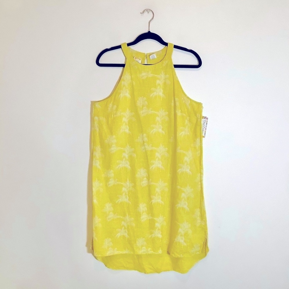 C&C Yellow Linen Dress Size L